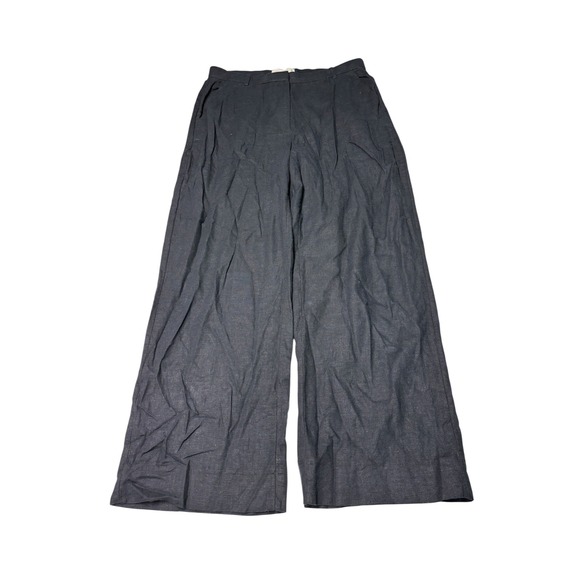 Abercrombie & Fitch Pants - Abercrombie & Fitch Black Linen Blend Wide Leg High Rise Pants Womens 30/10R L29
